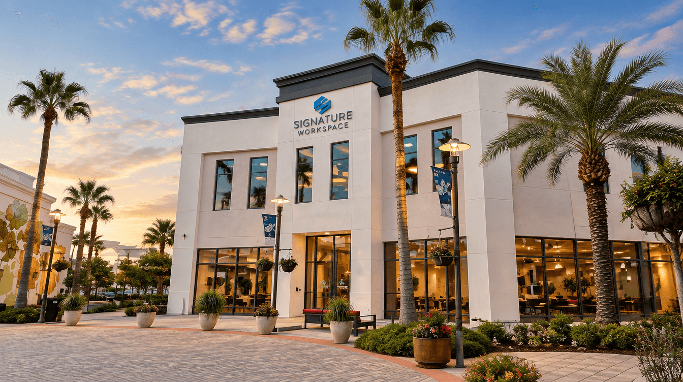 Photo illustration of Signature Workspace at The Shops at Wiregrass in Wesley Chapel.